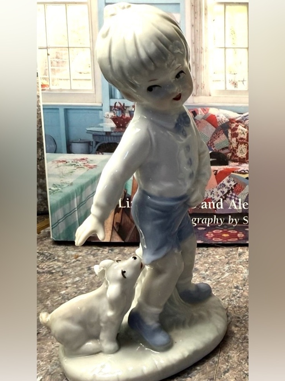Blue & White Ceramic Figurine